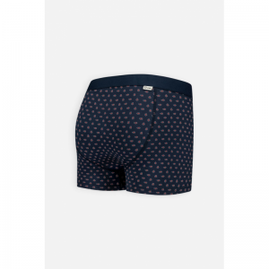 navy paisly blauw